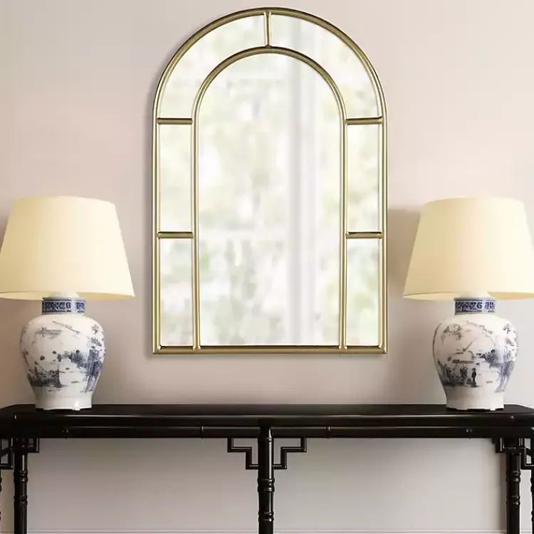 Kirklands Home Martha Stewart Gold Paned Arch Wall Mirror Online