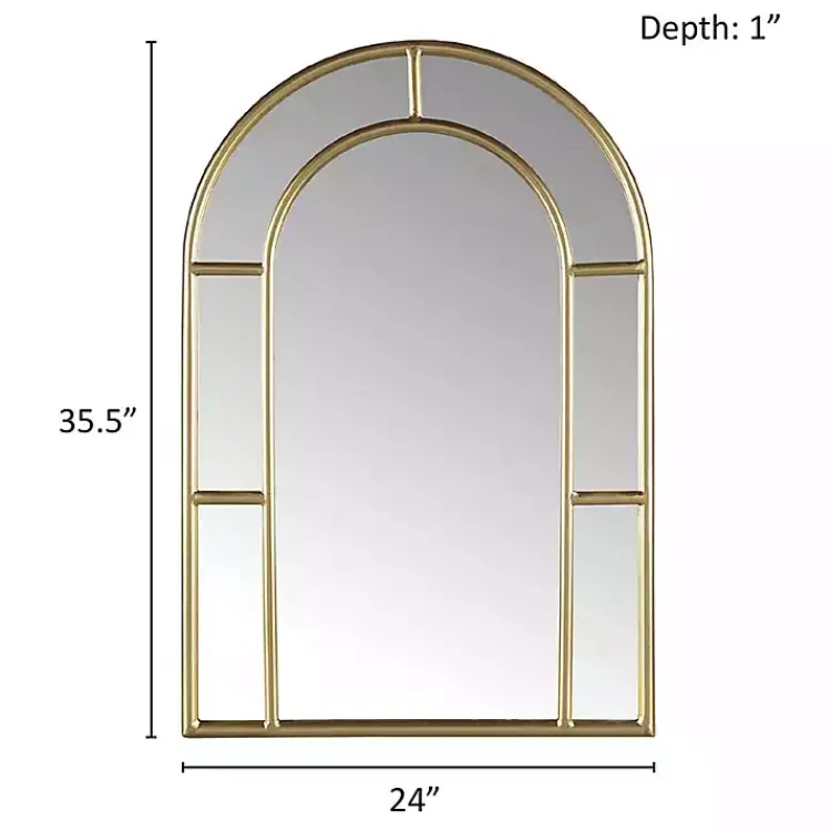 Kirklands Home Martha Stewart Gold Paned Arch Wall Mirror Online