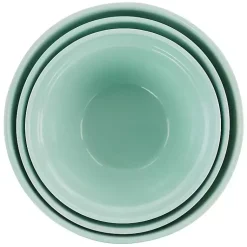 Kirklands Home Martha Stewart Mint Stoneware Bowls, Set of 3 Blue Sale