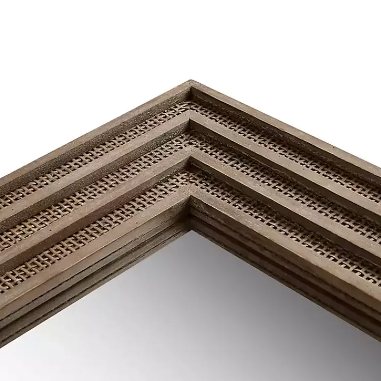Kirklands Home Martha Stewart Natural Naomi Wall Mirror Brown Outlet