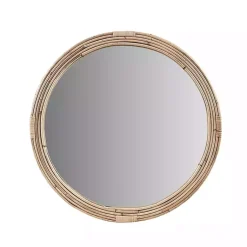 Kirklands Home Martha Stewart Natural Round Rattan Wall Mirror New