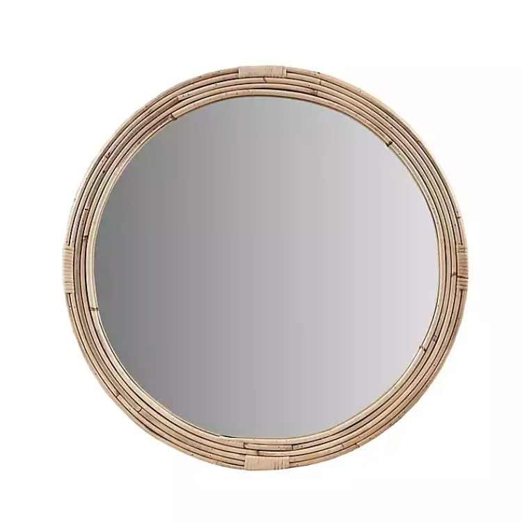 Kirklands Home Martha Stewart Natural Round Rattan Wall Mirror New