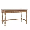 Kirklands Home Martha Stewart Natural Wood Turned Legs Desk Clearance