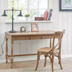 Kirklands Home Martha Stewart Natural Wood Turned Legs Desk Clearance