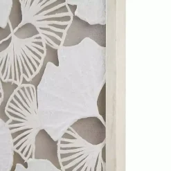 Kirklands Home Martha Stewart Rice Paper Ginkgo Leaf Wall Plaque White Hot