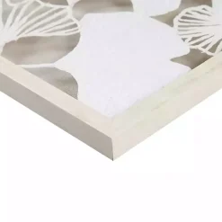 Kirklands Home Martha Stewart Rice Paper Ginkgo Leaf Wall Plaque White Hot