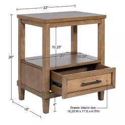 Kirklands Home Martha Stewart Toasted Almond Wood Nightsd Tan Sale