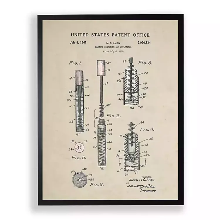 Kirklands Home Mascara Patent Framed Art Print Outlet