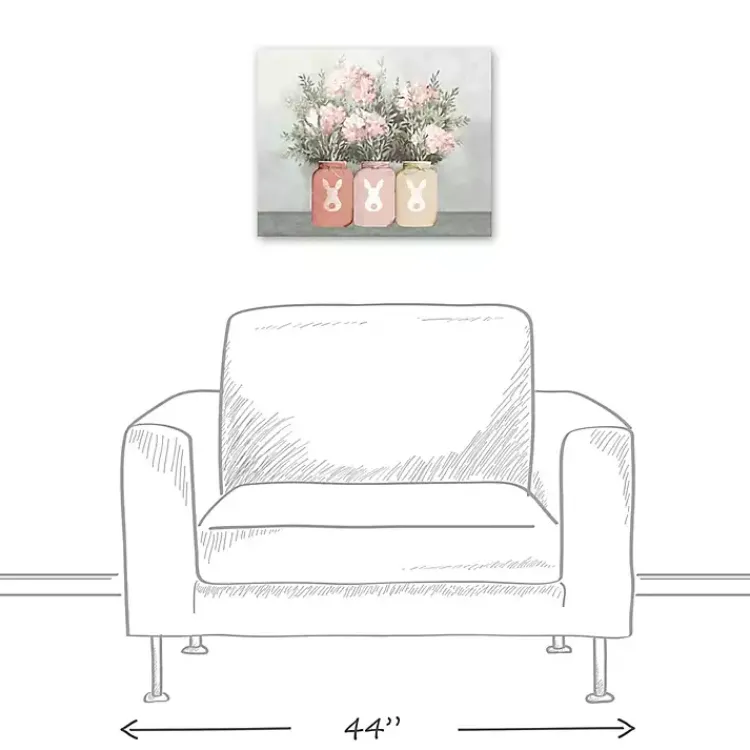 Easter Decorations>Kirklands Home Mason Jars Easter Bouquet Canvas Art Print