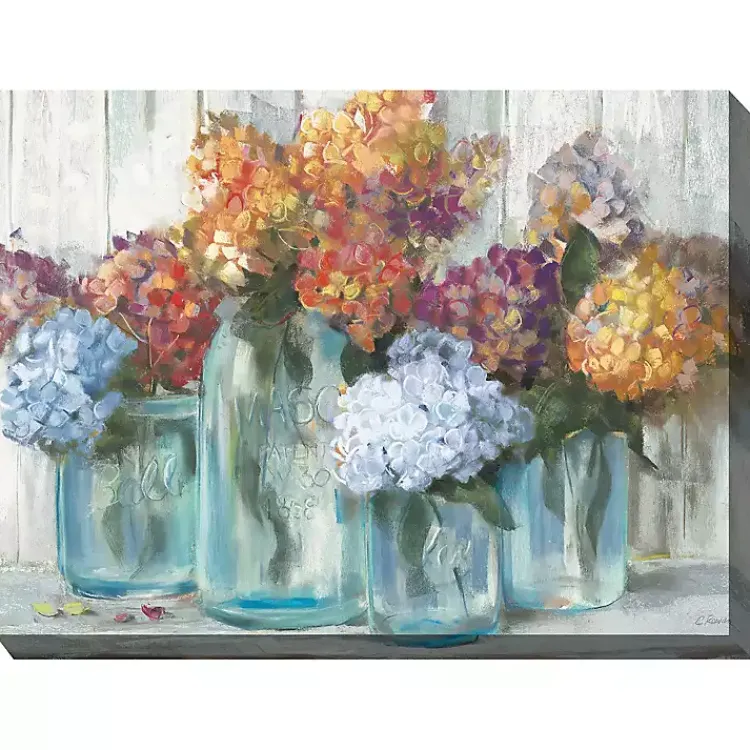Kirklands Home Mason Jars Outdoor Canvas Art Print Multi Sale