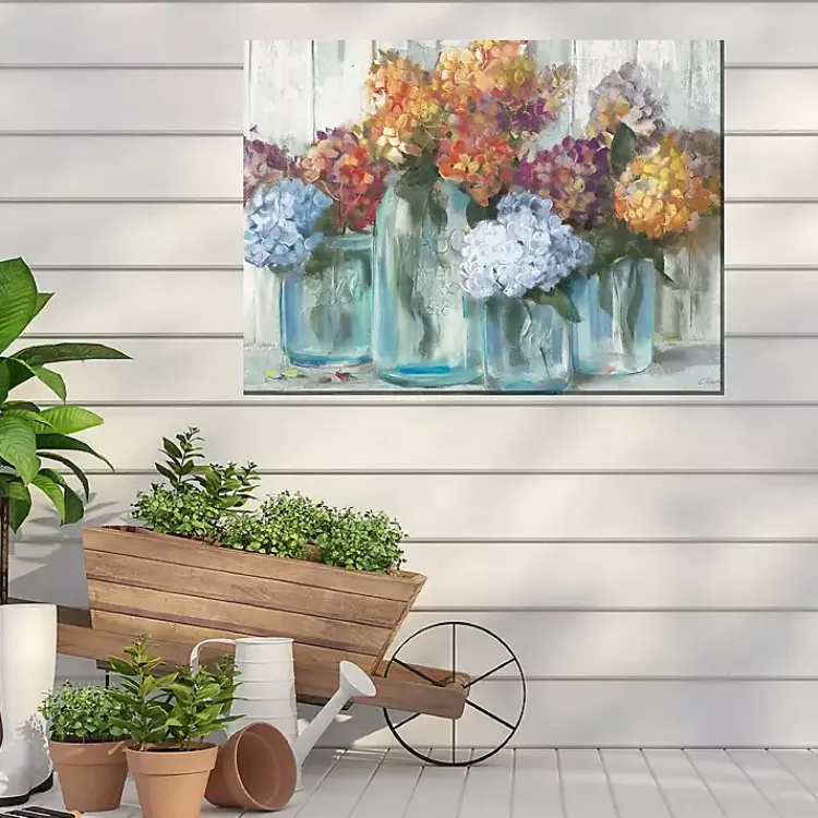 Kirklands Home Mason Jars Outdoor Canvas Art Print Multi Sale