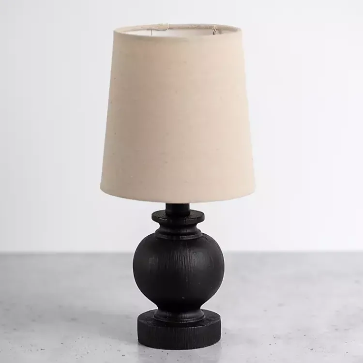 Kirklands Home Matte Black Baluster Mini Table Lamp Tan Online