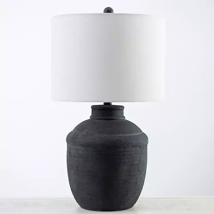 Kirklands Home Matte Black Cairo Table Lamp White Clearance