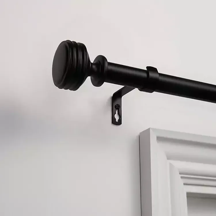 Kirklands Home Matte Duke Curtain Rod, 120 in. Black Outlet