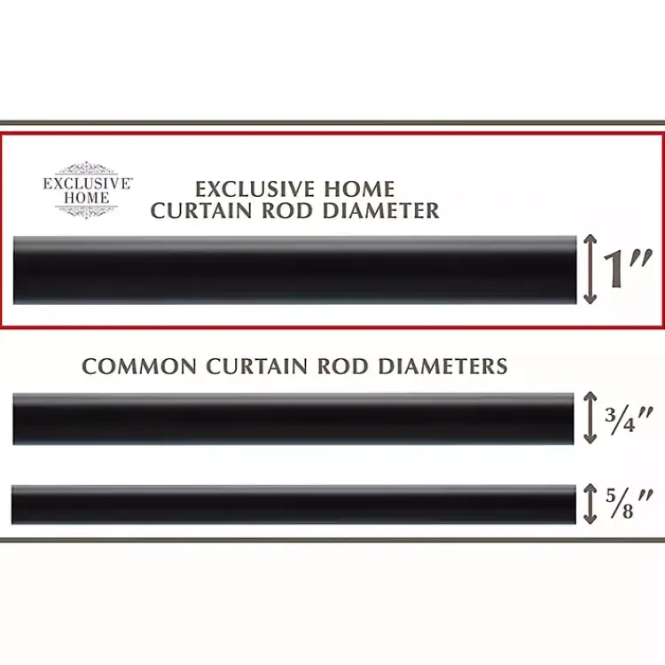 Kirklands Home Matte Duke Curtain Rod, 120 in. Black Outlet