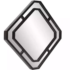 Kirklands Home Matte Black Geometric Square Wall Mirror Online