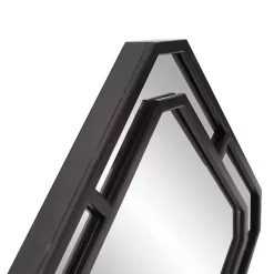 Kirklands Home Matte Black Geometric Square Wall Mirror Online