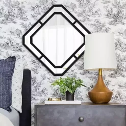 Kirklands Home Matte Black Geometric Square Wall Mirror Online