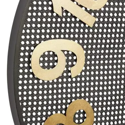 Kirklands Home Matte Black Iron Wall Clock, 32 in. Clearance