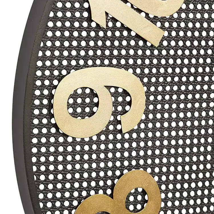 Kirklands Home Matte Black Iron Wall Clock, 32 in. Clearance