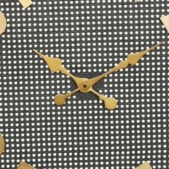 Kirklands Home Matte Black Iron Wall Clock, 32 in. Clearance