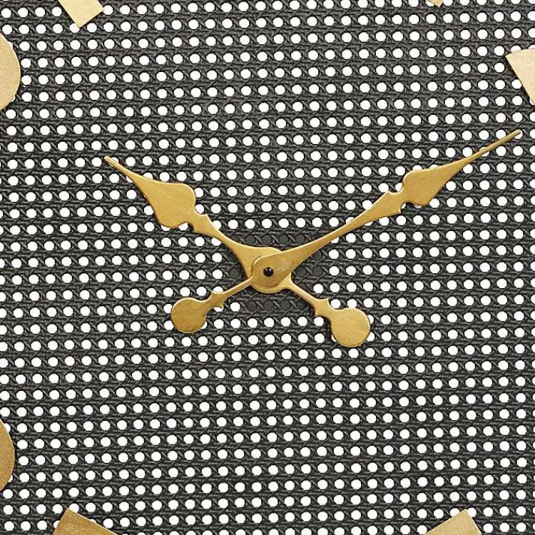 Kirklands Home Matte Black Iron Wall Clock, 32 in. Clearance