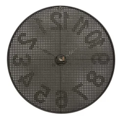 Kirklands Home Matte Black Iron Wall Clock, 32 in. Clearance