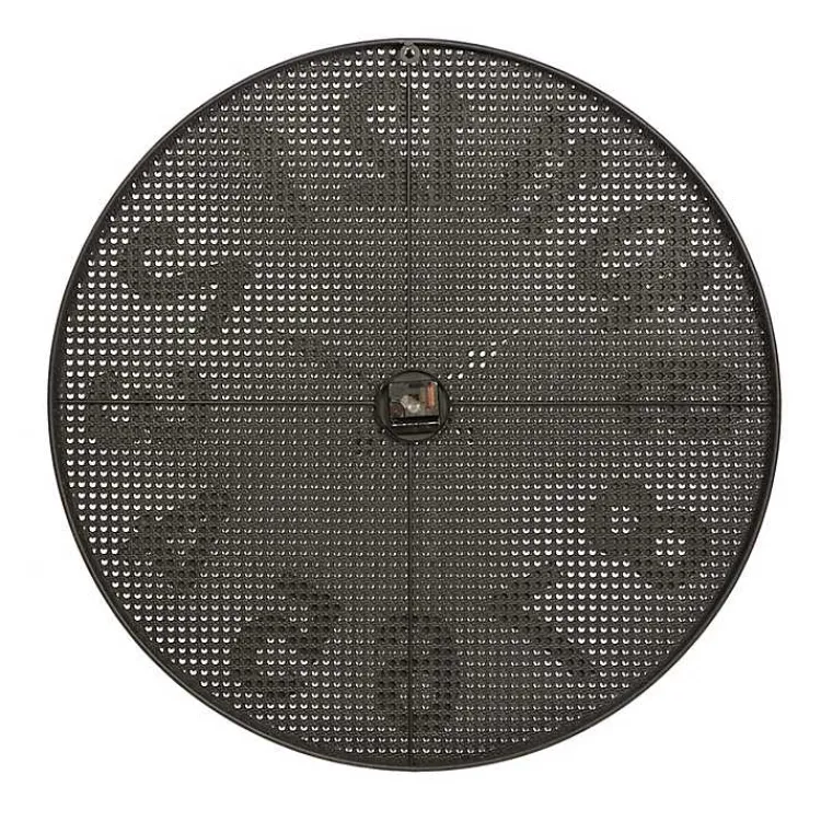 Kirklands Home Matte Black Iron Wall Clock, 32 in. Clearance