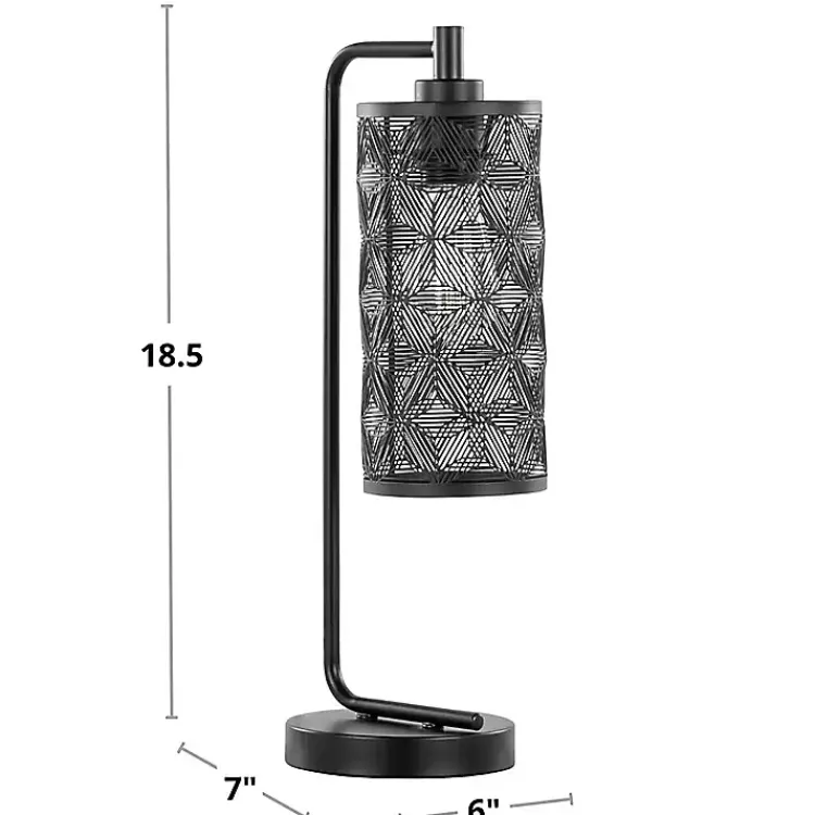 Kirklands Home Matte Metal Cutout Table Lamps, Set of 2 Black Outlet