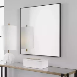 Kirklands Home Matte Metal Square Framed Mirror Black Online