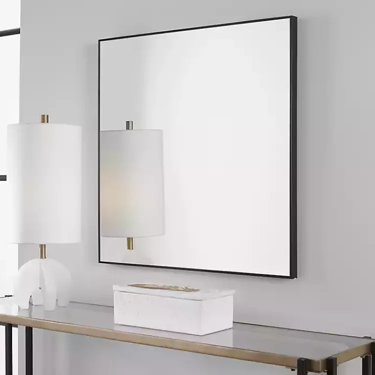 Kirklands Home Matte Metal Square Framed Mirror Black Online