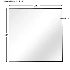 Kirklands Home Matte Metal Square Framed Mirror Black Online