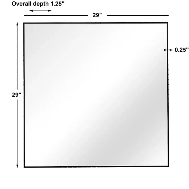 Kirklands Home Matte Metal Square Framed Mirror Black Online