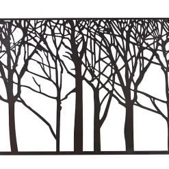 Kirklands Home Matte Metal Tree Frame Wall Plaque Black New