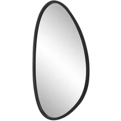 Kirklands Home Matte Black Modern Asymmetrical Wall Mirror Sale