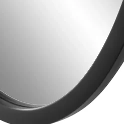 Kirklands Home Matte Black Modern Asymmetrical Wall Mirror Sale