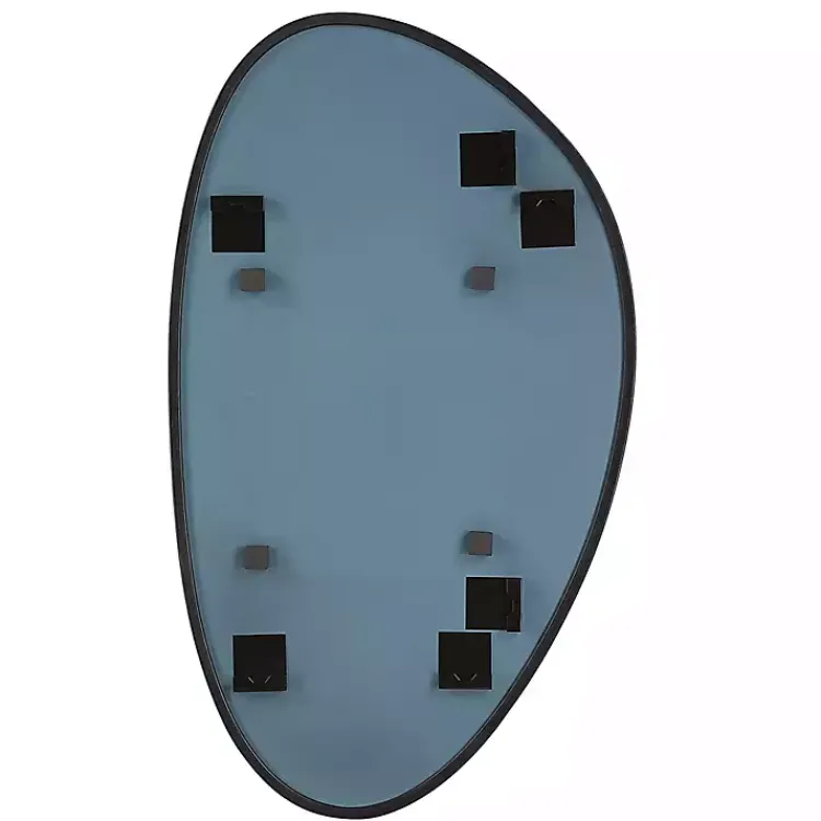 Kirklands Home Matte Black Modern Asymmetrical Wall Mirror Sale