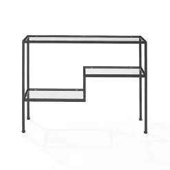 Kirklands Home Matte Multi Level Console Table Black Clearance