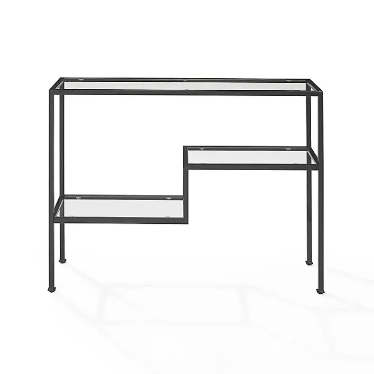 Kirklands Home Matte Multi Level Console Table Black Clearance