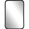 Kirklands Home Matte Black Rectangular Wall Mirror