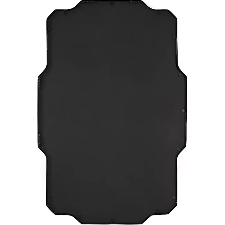 Kirklands Home Matte Black Thin Linear Iron Frame Wall Mirror