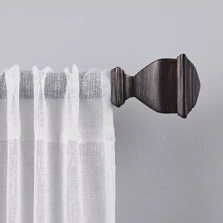 Kirklands Home Matte Bronze Nathan Curtain Rod, 72 in. Brown Sale