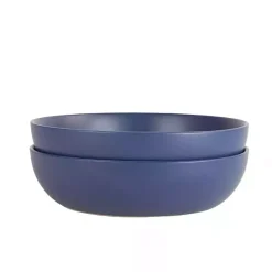 Kirklands Home Matte Midnight Serving Bowls, Set of 2 Blue Clearance
