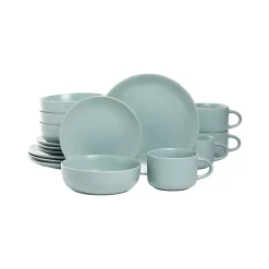 Kirklands Home Matte Mineral Kera 16-pc. Dinnerware Set Blue Clearance