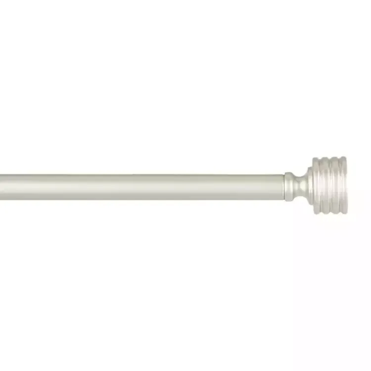 Kirklands Home Matte Nickel Stacked Cylinder Curtain Rod, 120 in. Clearance