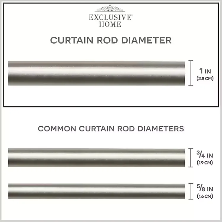 Kirklands Home Matte Nickel Stacked Cylinder Curtain Rod, 120 in. Clearance