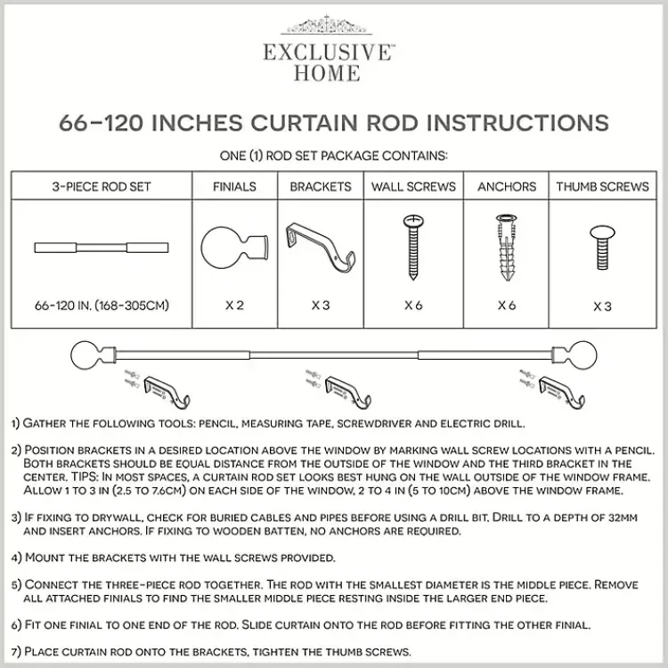 Kirklands Home Matte Nickel Stacked Cylinder Curtain Rod, 120 in. Clearance