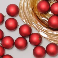 Christmas Ornaments>Kirklands Home Matte Shatterproof Ball Ornaments, Set of 32 Red