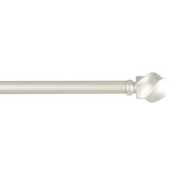 Kirklands Home Matte Silver Modern Twist Curtain Rod, 120 in. Discount
