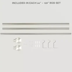 Kirklands Home Matte Silver Modern Twist Curtain Rod, 120 in. Discount
